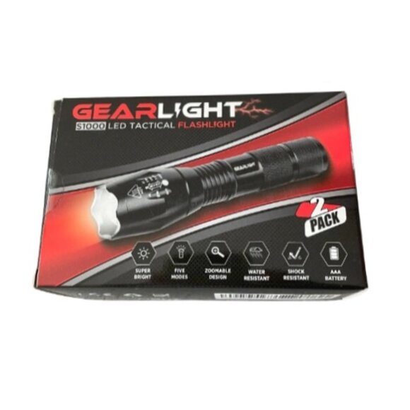 NWOT GearLight LED Flashlight Bright, Zoomable Tactical Emergency (1 FLASHLIGHT) - Picture 1 of 2